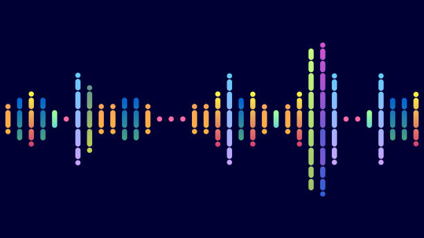 Simple Geometric Illustration - Dotted Equalizer. Simple Geometric Illustration - Dotted Equalizer. Data recording and playback concept. record analog audio stock illustrations