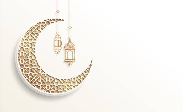 ilustrações, clipart, desenhos animados e ícones de cartão de celebração islâmica elegância - ramadan