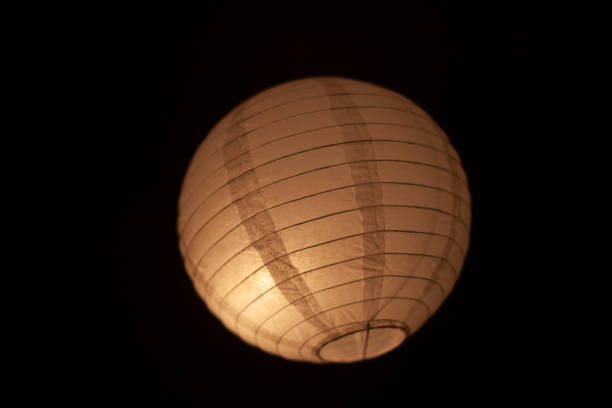 istock Chinese lamp on a black background. 1332578504