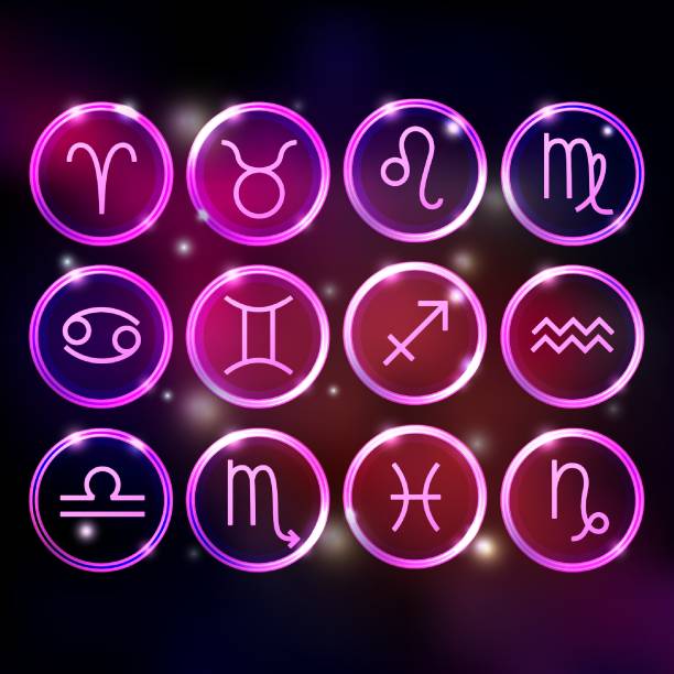istock zodiac signs collection, round horoscope symbols icons shining on dark background 1332586087