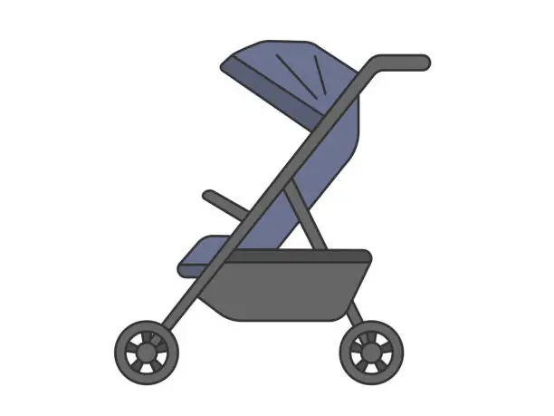 Vector illustration of stroller.