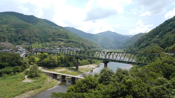 istock Yodo Line bridge over the Shimanto River in Kochi Prefecture 1332600497
