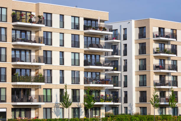 istock Modern apartment buildngs in a new residential district 1332608056