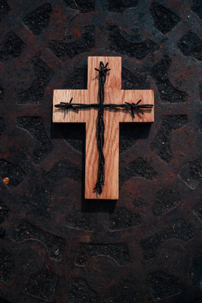 istock Urban Background Wooden Cross 1332612569