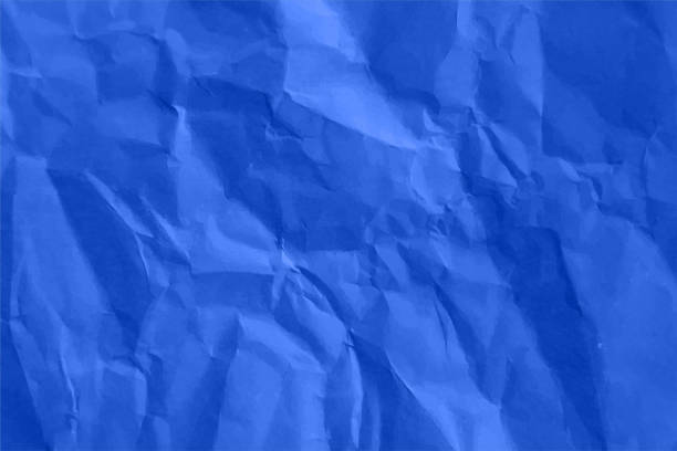 空の空白の明るい鮮やかな青色の古いくしゃくしゃの折り目付きリサイクル紙水平ベクトルの背景 - paper recycling backgrounds wrinkled点のイラスト素材／クリップアート素材／マンガ素材／アイコン素材