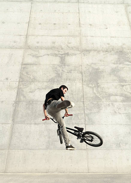 istock Young BMX bicycle rider 133262404