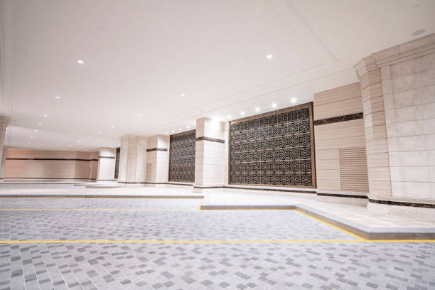 istock Hotel entrance, lobby, empty, plaza, background 1332632795