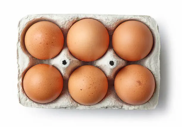 Photo of brown chicken eggs