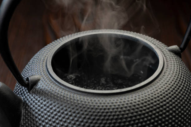 Nanbu Tekki. Boil water. Japanese tea ceremony.