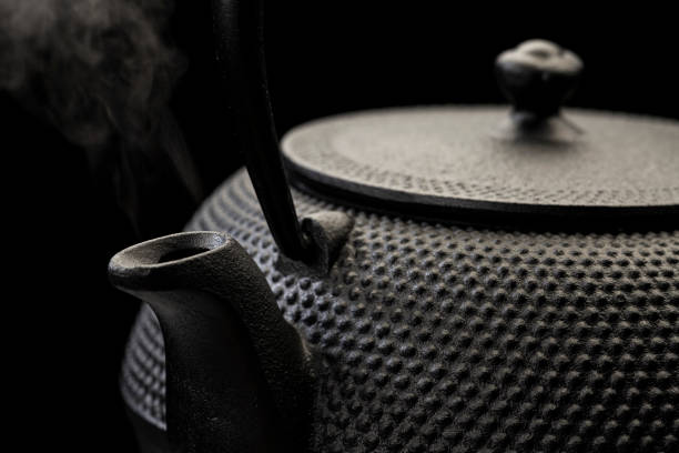 istock Nanbu Tekki. Boil water. Japanese tea ceremony. 1332637277