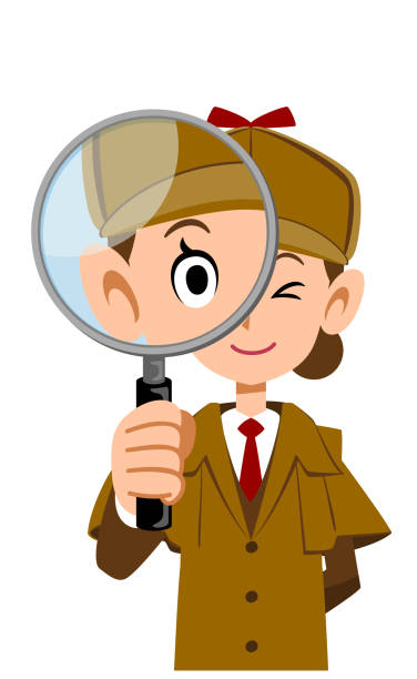 istock Upper body of a female detective looking through a magnifying glass 1332638726