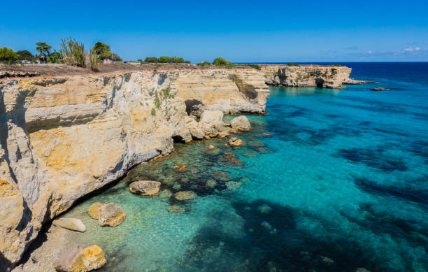 istock Torre Sant Andrea sea shore with cliffs, Apulia, Italy 1332641146