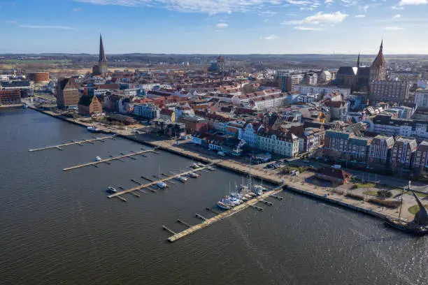 aerial view of downtown Rostock