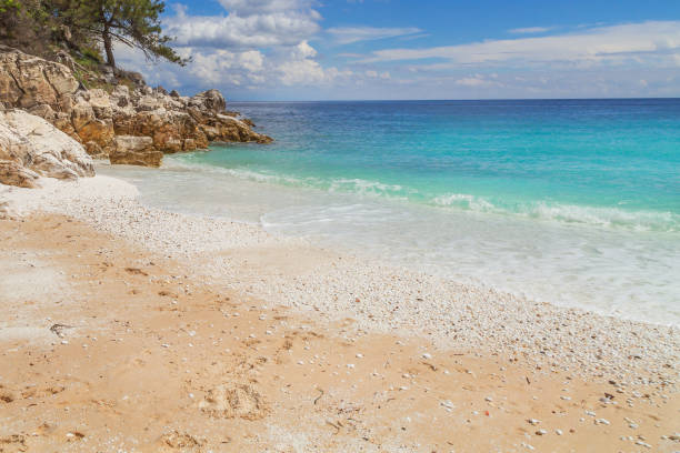 istock Marble beach bay, Thassos Islands, Greece 1332644999