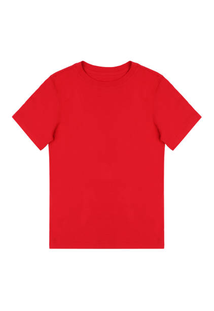 istock Children's red blank T-shirt template 1332649506