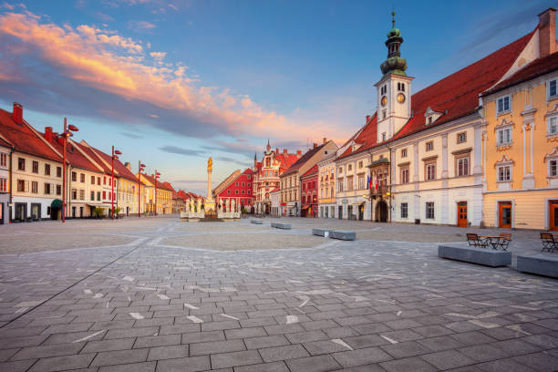 maribor, eslovênia. - europe travel destinations horizontal slovenia - fotografias e filmes do acervo