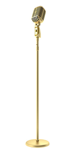istock golden vintage microphone isolated on white background 133266395