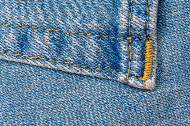 istock Close-up of denim jeans texture 1332664526