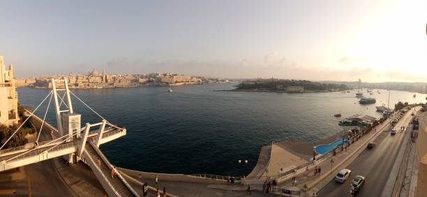 istock Panoramic view of the Valletta Bay 1332665775