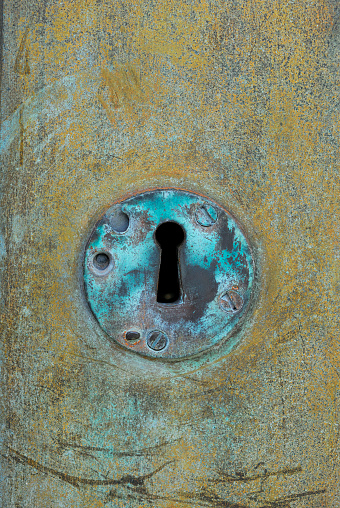 old rusty keyhole