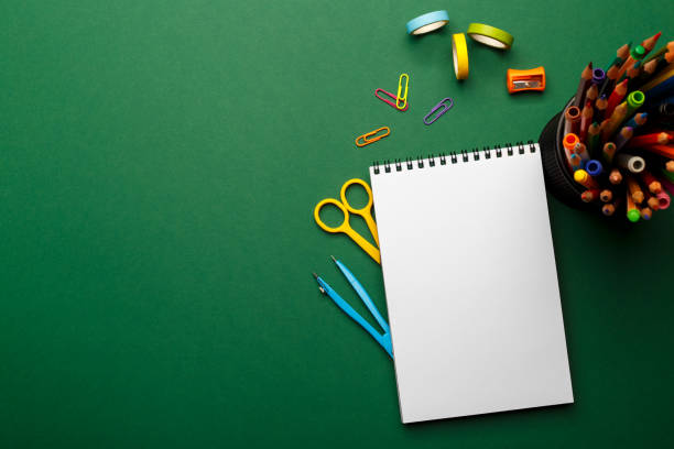 istock Colorful stationary school supplies 1332679771