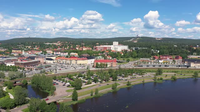 Aerial view of Falun