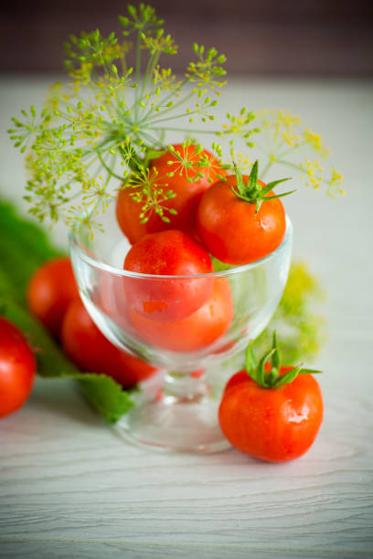 fresh natural tomatoes with spices prepared for conservation