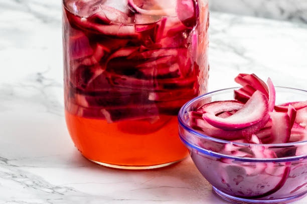 istock Quick pickled red onions. Calgary, Alberta, Canada 1332688233