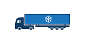 Cold chain truck icon