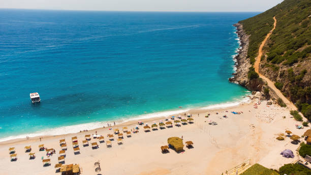 istock Gjipe Beach, famous beach in Albania 1332693078