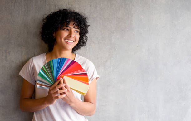 istock Interior designer holding a color swatch 1332693993