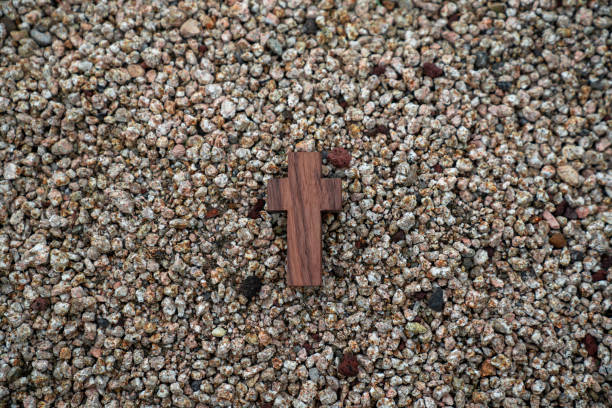 istock Various rock-background wooden crosses 1332695159