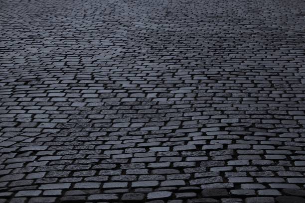 istock Night cobblestone street in Germany 1332696137