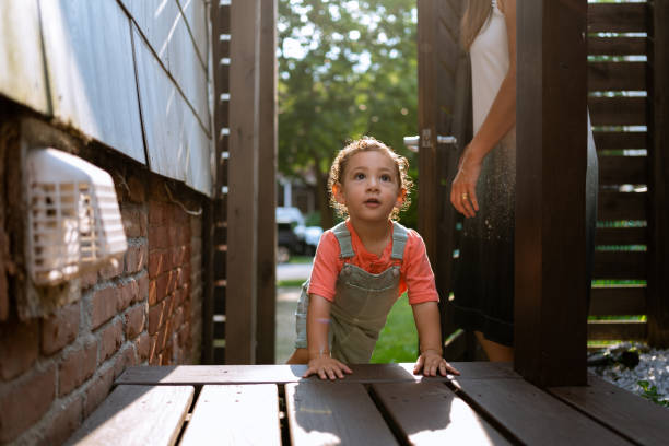 istock Happy latin toddler playing at home 1332696349