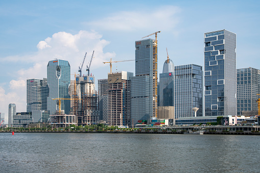 Skyscrapers under construction in Guangzhou, China