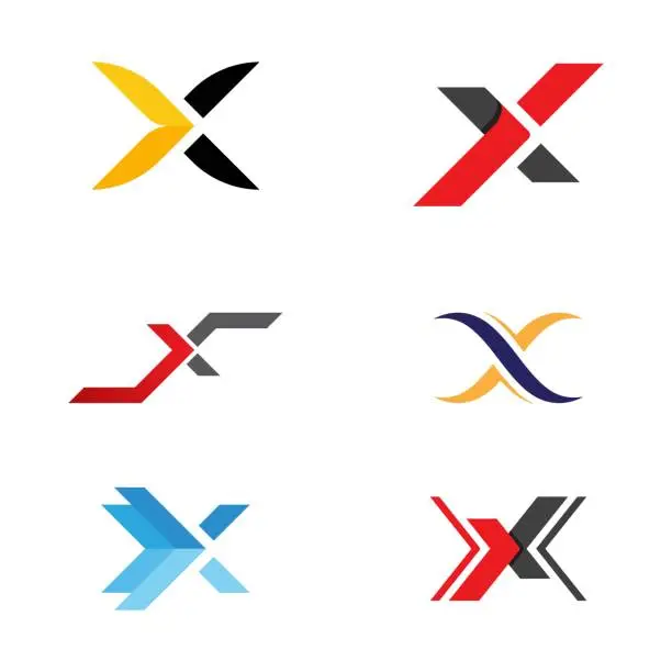 Vector illustration of X Letter Logo Template vector icon