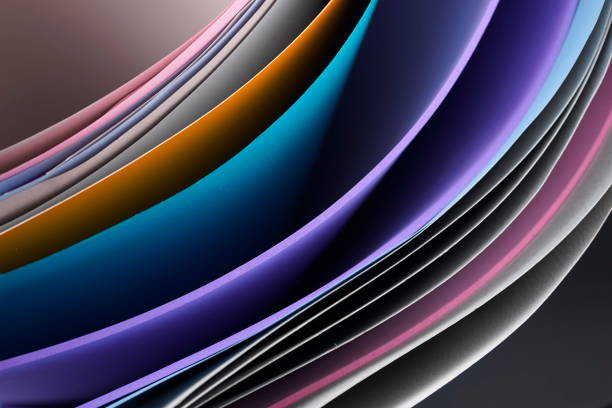 istock Colored papers rolls abstract texture background. For your beautiful creative, minimal style. 1332708318