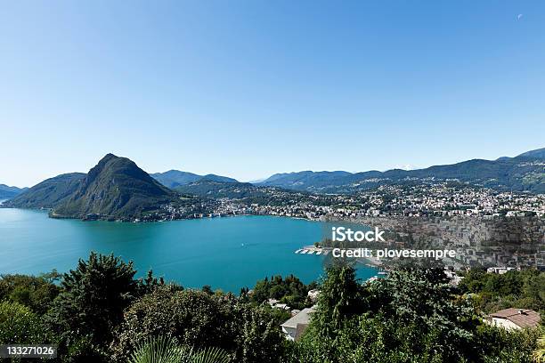Lago Lugano - Fotografias de stock e mais imagens de Lugano - Lugano, Suíça, Ao Ar Livre