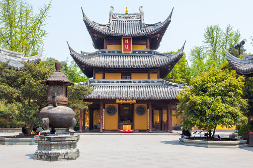 Buildings of Longhua buddhist temple in Shanghai, China