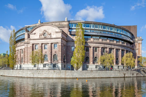 sveriges riksdag - parlament szwecji - sveriges helgeandsholmen zdjęcia i obrazy z banku zdjęć