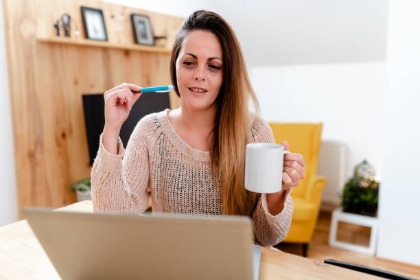 istock Internet Video Chat Concept, Abstract Long Distance Relationship, Virtual Class Meeting, Remote Office Work, Computer Presentation, Giving Lectures Lessons 1332712848