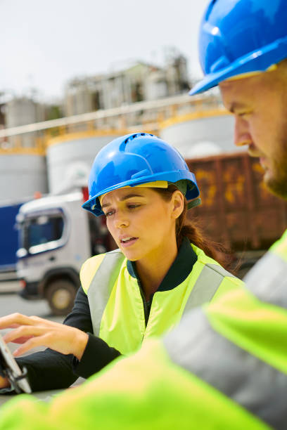 istock female engineer at chemical plant 1332714306
