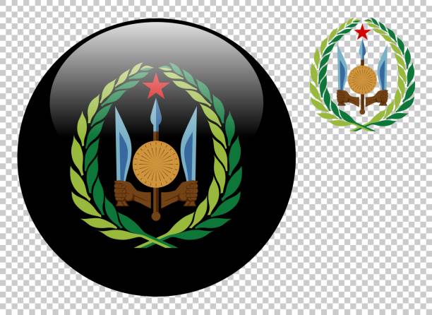 ilustrações de stock, clip art, desenhos animados e ícones de coat of arms of djibouti vector illustration on a transparent background - symbol sign vector republic of djibouti