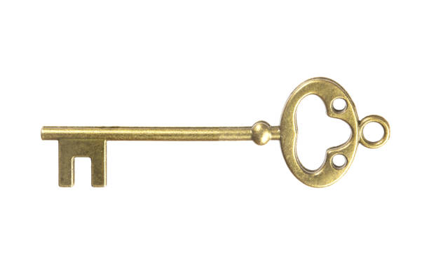 istock Vintage key isolated, key to success 1332723694
