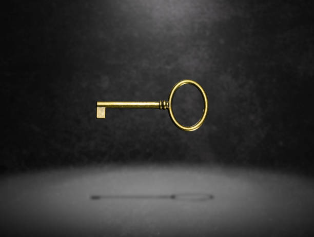 istock Vintage key isolated, key to success 1332723697