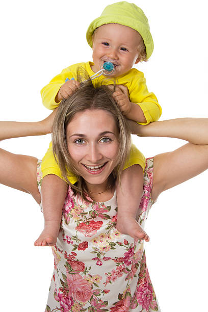 istock Mother and  Son isolated on white. 133272525