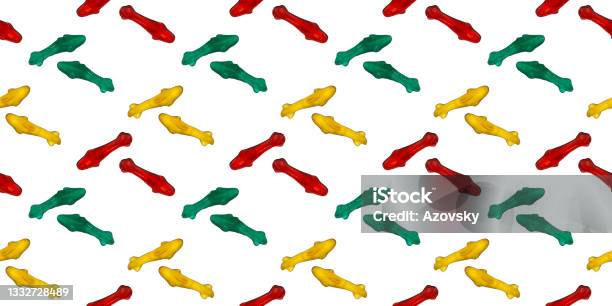Seamless Repeating Pattern Of Marmalade Eating Sharks Stock Photo - Download Image Now
