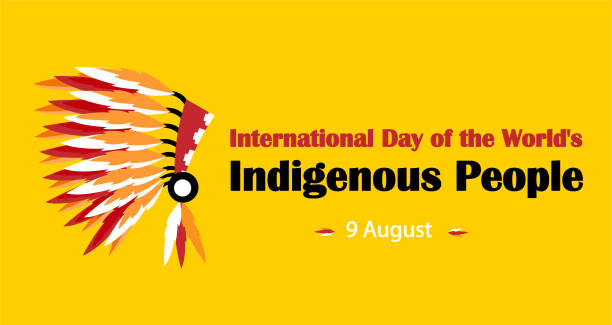 International Day of the World's Indigenous People Banner or poster design about International Day of the World's Indigenous People indigenous peoples day stock illustrations