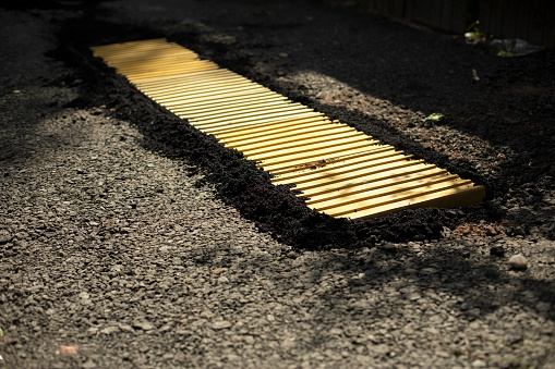 Installation of a pedestrian crossing. Road repairs. A tool for the blind. Traffic limiter.