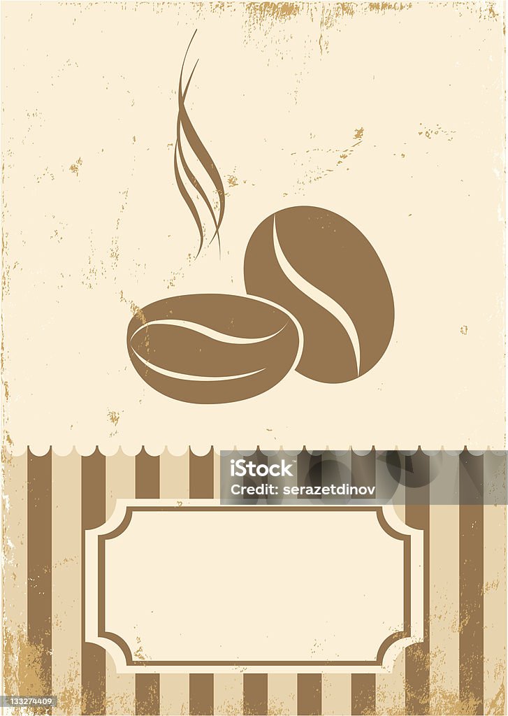 Retrò illustrazione di caffè - arte vettoriale royalty-free di Beige